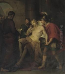 Alexander The Great With His Physician Philip by Louis Adrien Fr. Moons
