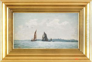 Marint Motiv Med Segelbatar by A. Harvey Moore
