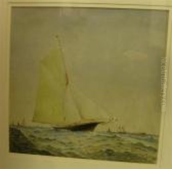 Sailing Ship In Full Sailsigned - view 1