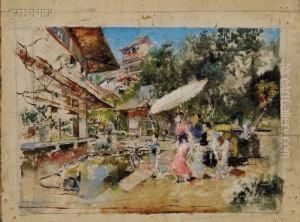 Japanese Courtyard by Harry Humphrey Moore