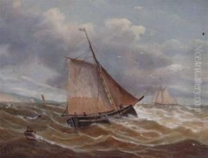 A Fishing Boat In Choppy Seas