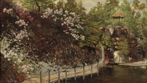 Path To The Park Gazebo, Katonah Park, New York by Nelson Augustus Moore