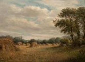 Harvest Scene by John Moore Of Ipswich