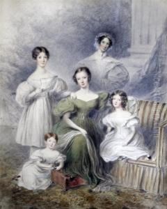 Portrait Of A Mother And Children by William, Moore Snr.