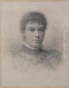Portrait Of A Young Woman by Hannah Moore Walton