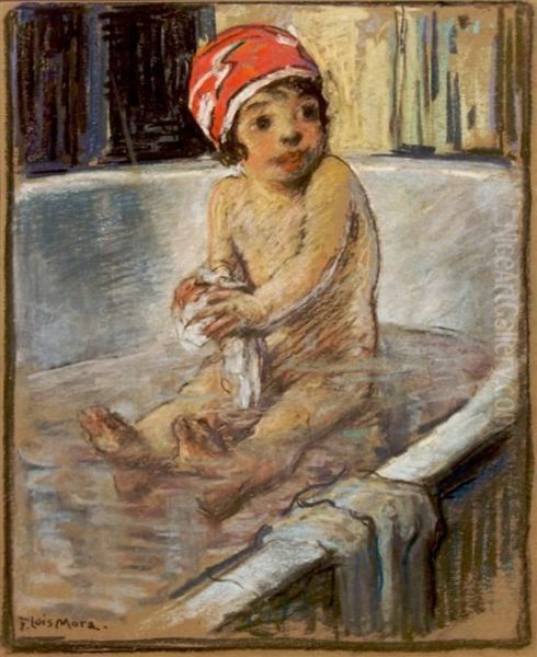 A Bathing Baby - view 1