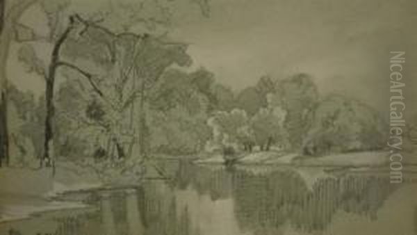 Lake Landscape With Reflections - view 1