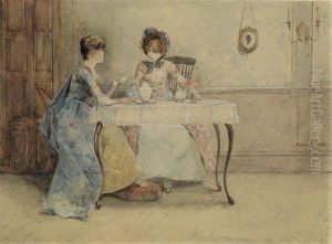 Ladies At Tea by Edward Percy Moran