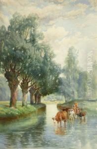 Land And Stream by Peter Moran