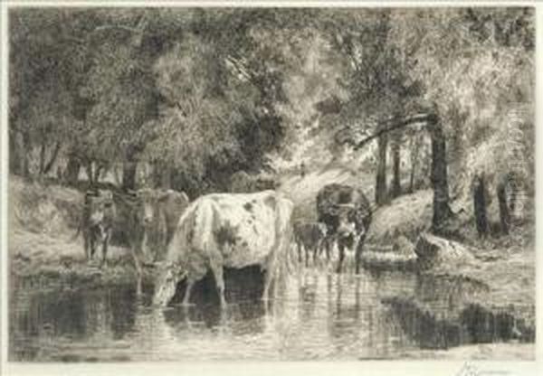 The Pool; [cows Drinking From Pond]; [sheep Grazing]; [the Returnhome] - view 1