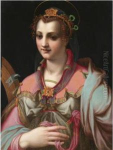 Saint Catherine Of Alexandria by Francesco Morandini da Poppi