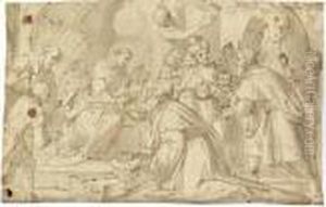 The Adoration Of The Magi by Pier Francesco Morazzone