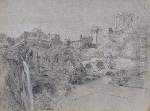 Landscape Drawings In Andaround Rome, Figure Sketches And Various Other Sketches by Jean-Michel Moreau