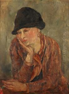 Femme A L'oeillet by Luc Albert Moreau
