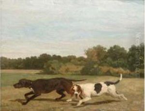 Deux Chiens Courant by Nicolas Moreau