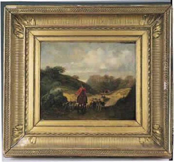 " Veneur Et Meute ".huile - view 1