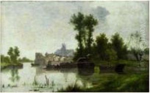 La Peniche by Antoine Alexandre Morel