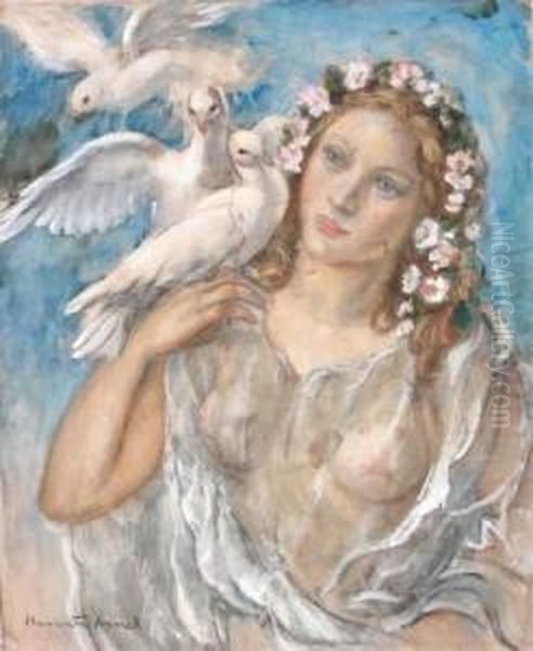 Jeune Femme Aux Colombes - view 1