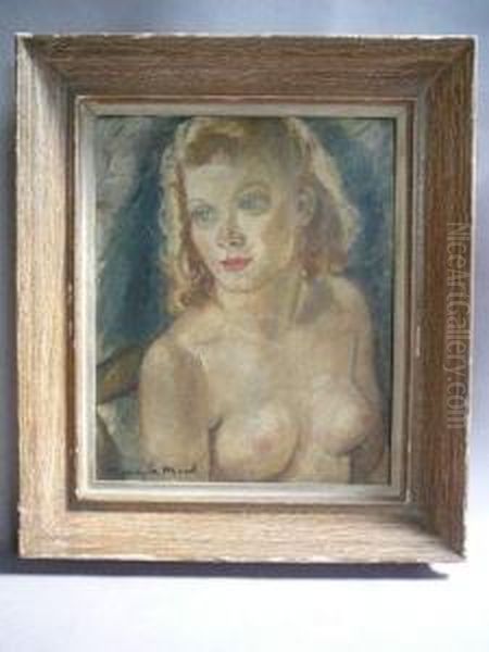 "buste De Jeune Femme" Huile Sur Panneau. Signe En Bas A Gauche. 39 X 31 Cm - view 1