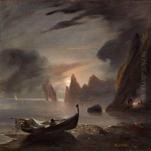 Full Moon, Capri by Antoine Leon Morel-Fatio