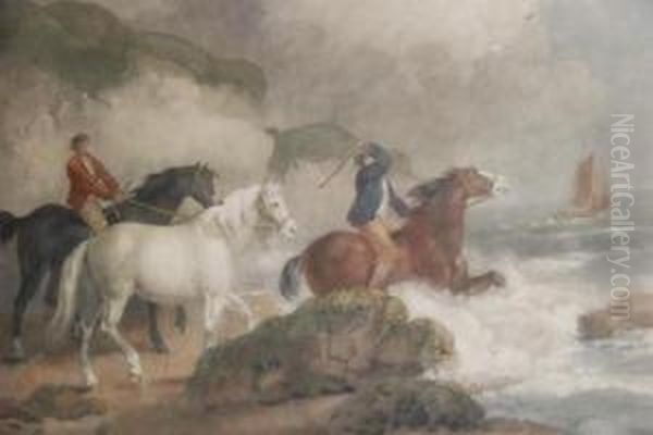 Bathing Horses - view 1