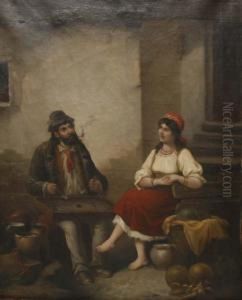 Zither Player And Companion