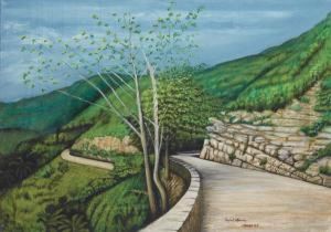 Route De Montagne Au Printemps by Rafael Moreno