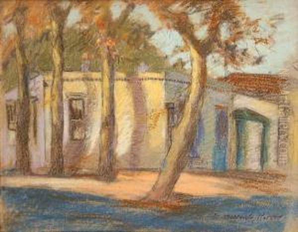 Tree Lined House In Autumn - view 1
