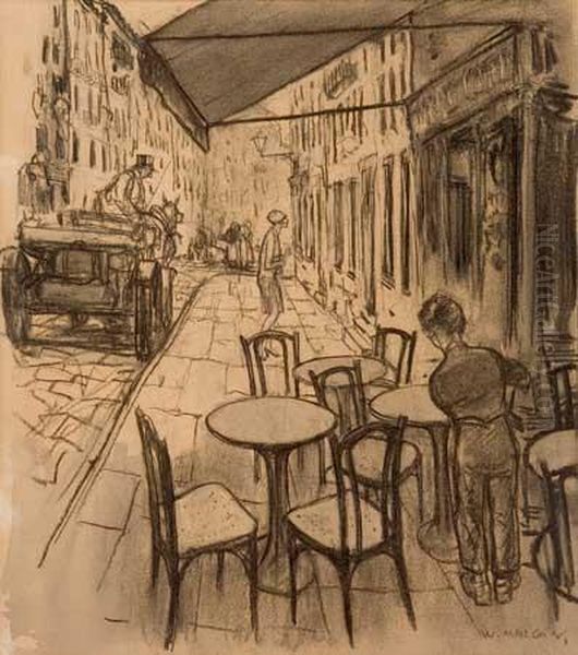 City Scene Along A Sidewalk - view 1