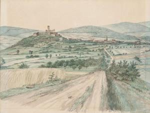 Blick Auf Burg Konigstein by Carl Morgenstern