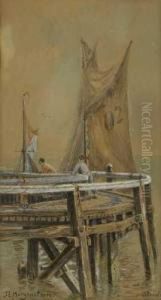 An Der Estakade In Ostende by Friedrich Ernst Morgenstern