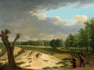 Landschaft Mit Bauerin Und Kind. by Johann Friedrich Morgenstern
