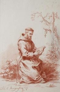 A Monk Studying by Johann Ludwig Ernst Morgenstern