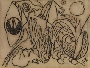 Astrale Landschaft Iv. by Wilhelm Morgner