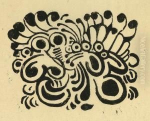 Abstrakter Schnitt Mit Kreisenden Formen by Wilhelm Morgner