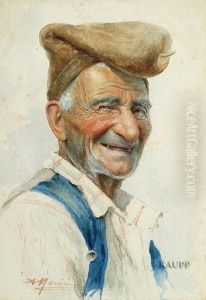 Brustbildnis Eines Alten Lachelnden Sardischen Bauern In Hellem Hemd Mit Blauer Weste Brustbildnis Eines Alten Lachelnden Sardischen Bauern In Hellem Hemd Mit Blauer Weste