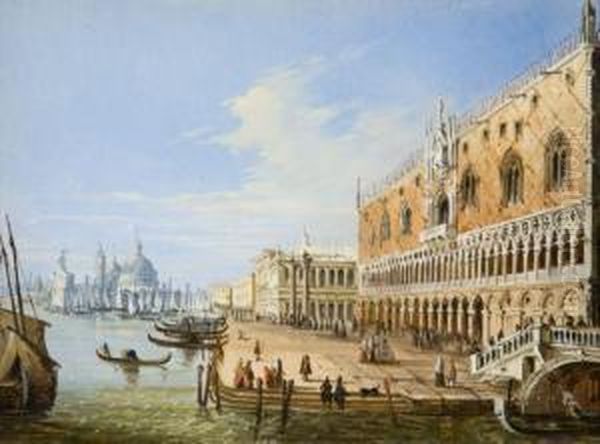 Vue Du Palais Des Doges Et Du Bassin De Saint Marc, Venise - view 1