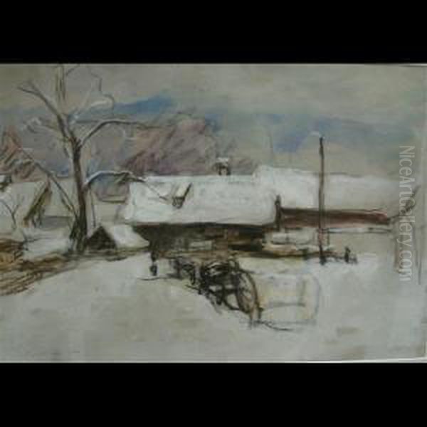 Winter Scene; Wooded Landscape - view 1