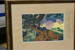 Les Deux Tahitiennes by Octave Morillot