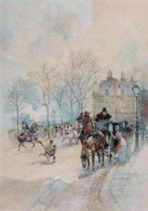 Promenade Sur Les Quais by Edmond Morin
