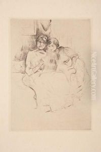 La Lecon De Dessin (berthe Morisot Et Sa Fille, Julie Manet) by Berthe Morisot