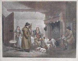 The Fern Gatherers; Inside Of A Country Alehouse by George Morland