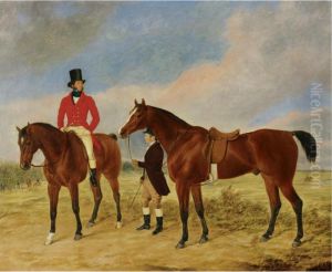 Gentleman With A Horse And Groom by George Morley