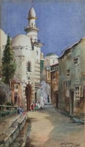 Southern European Landscape With Houses by Harry Morley