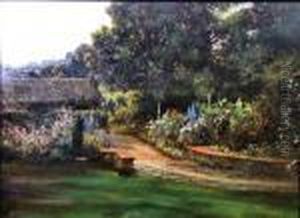 English Garden Scene by Robert Morley