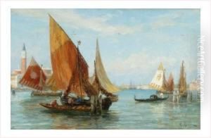 Voiliers Sur La Lagune Venitienne by Antony Paul Emile Morlon