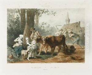 Mlocka - Z Cyklu "sceny Bretonskie" by Antony Paul Emile Morlon