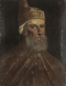 Portrait Of A Doge, Head And Shoulders, Probably Doge Francesco Donato (1468-1553)
