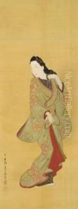 Beauty Turning Her Head by Hishikawa Moronobu