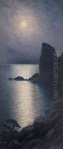 Seascape In A Moonlight by Nikolai Morozov